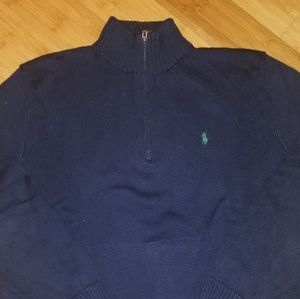 Polo half zipper sweater